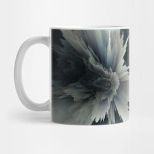 Black Marble Stone Print 3D Floral Mug